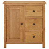 Cupboard 70x35x75 cm Solid Oak Wood - Front View