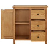 Cupboard 70x35x75 cm Solid Oak Wood - Side View