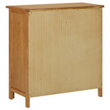 Cupboard 70x35x75 cm Solid Oak Wood - 45-Degree Angle