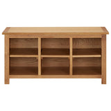 Shoe Rack 90x37x45 cm Solid Oak Wood - Front View