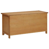 Shoe Rack 90x37x45 cm Solid Oak Wood - Top-Down View