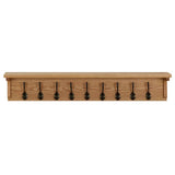 Coat Rack 90x16x16 cm Solid Oak Wood