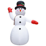 Christmas Inflatable Snowman with LED IP44 600 cm XXL - Front View