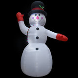 Christmas Inflatable Snowman with LED IP44 600 cm XXL - Side View