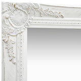 Wall Mirror Baroque Style 40x40 cm White - Side View