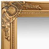 Wall Mirror Baroque Style 40x40 cm Gold - Side View