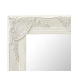 Wall Mirror Baroque Style 50x40 cm White