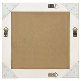 Wall Mirror Baroque Style 50x50 cm White - Side View