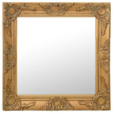 Wall Mirror Baroque Style 50x50 cm Gold