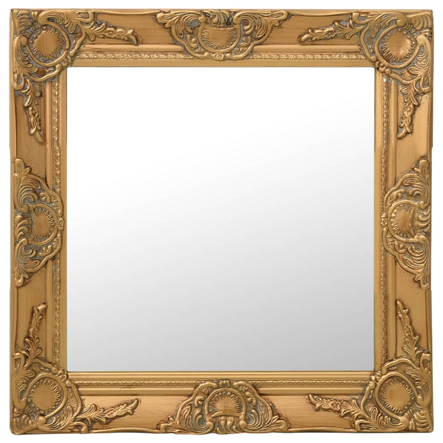 Wall Mirror Baroque Style 50x50 cm Gold
