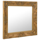 Wall Mirror Baroque Style 50x50 cm Gold - Front View