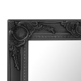 Wall Mirror Baroque Style 50x50 cm Black - Top-Down View