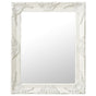 Wall Mirror Baroque Style 50x60 cm White