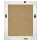 Wall Mirror Baroque Style 50x60 cm White - Side View