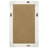 Wall Mirror Baroque Style 50x80 cm White - Side View