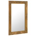 Wall Mirror Baroque Style 50x80 cm Gold
