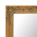 Wall Mirror Baroque Style 50x80 cm Gold - Top-Down View