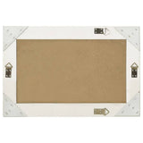 Wall Mirror Baroque Style 60x40 cm White