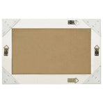 Wall Mirror Baroque Style 60x40 cm White