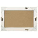 Wall Mirror Baroque Style 60x40 cm White - Side View