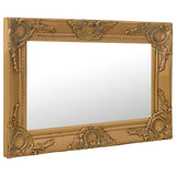 Wall Mirror Baroque Style 60x40 cm Gold - Front View