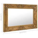 Wall Mirror Baroque Style 60x40 cm Gold - Rear View