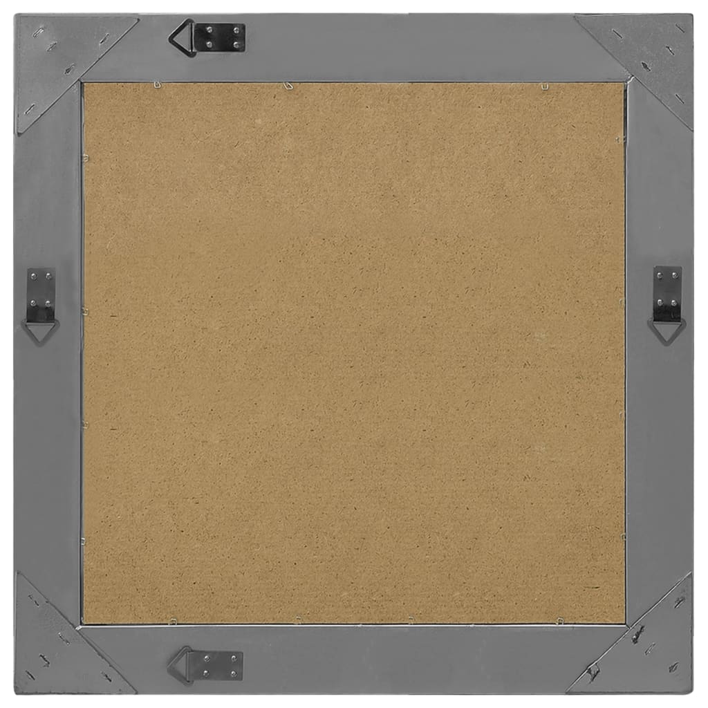 Wall Mirror Baroque Style 60x60 cm Black