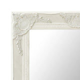 Wall Mirror Baroque Style 60x100 cm White - Top-Down View