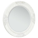 Wall Mirror Baroque Style 50 cm White