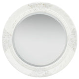 Wall Mirror Baroque Style 50 cm White