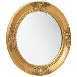 Wall Mirror Baroque Style 50 cm Gold - Front View
