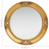Wall Mirror Baroque Style 50 cm Gold - 45-Degree Angle