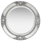 Wall Mirror Baroque Style 50 cm Silver