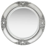 Wall Mirror Baroque Style 50 cm Silver