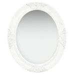 Wall Mirror Baroque Style 50x60 cm White
