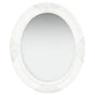 Wall Mirror Baroque Style 50x60 cm White