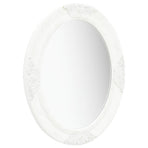 Wall Mirror Baroque Style 50x60 cm White