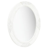 Wall Mirror Baroque Style 50x60 cm White - Front View