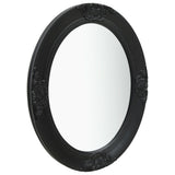 Wall Mirror Baroque Style 50x60 cm Black - Front View