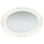 Wall Mirror Baroque Style 50x70 cm White