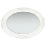 Wall Mirror Baroque Style 50x70 cm White - Side View