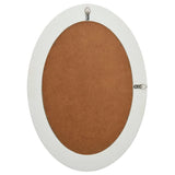Wall Mirror Baroque Style 50x70 cm White - Top-Down View