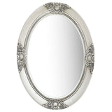 Wall Mirror Baroque Style 50x70 cm Silver