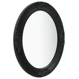 Wall Mirror Baroque Style 50x70 cm Black - Front View