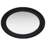 Wall Mirror Baroque Style 50x70 cm Black - Side View