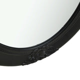 Wall Mirror Baroque Style 50x70 cm Black - 45-Degree Angle