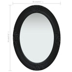Wall Mirror Baroque Style 50x70 cm Black