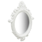 Wall Mirror Castle Style 56x76 cm White - Front View