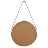 Wall Mirror with Strap 40 cm White - 45-Degree Angle