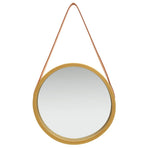Wall Mirror with Strap 40 cm Gold